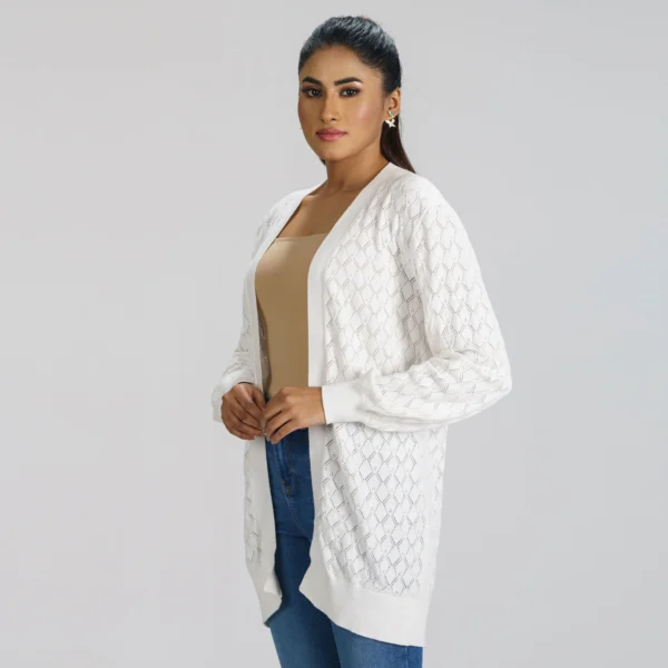 Women’s White Sweater Shrug - Image 2